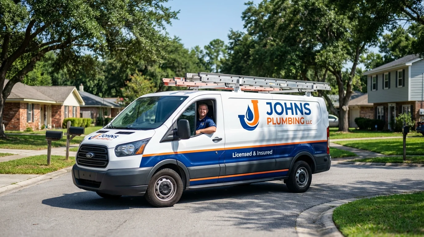 Johns Plumbing LLC service van in Fort Davis, TX