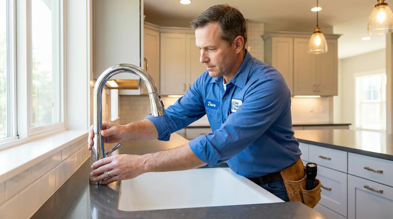Kitchen faucet installation by Johns Plumbing LLC in Fort Davis