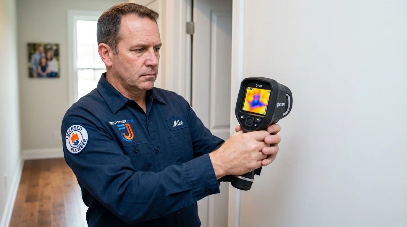 Thermal imaging leak detection by Johns Plumbing LLC in Fort Davis