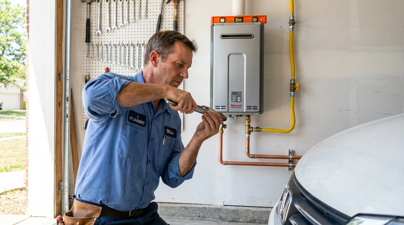 Tankless water heater installation by a Johns Plumbing LLC plumber in Fort Davis